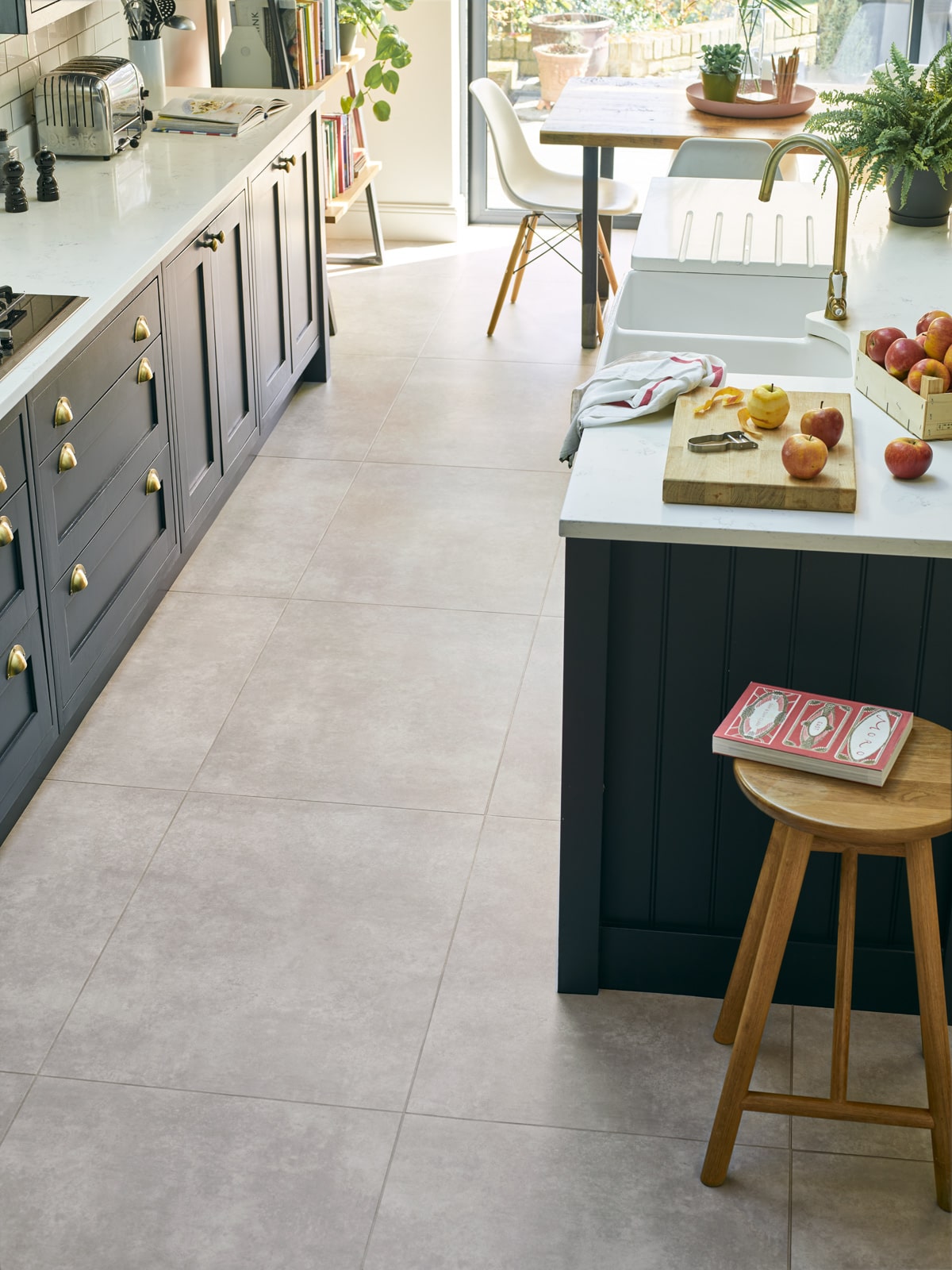 Villa Concrete in the Amtico Spacia collection, one of the new stone effect LVTs, available from Flooring 4 You Ltd in Cheshire